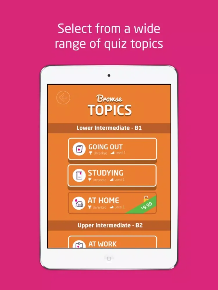 Скриншоты Quiz your English iPad 