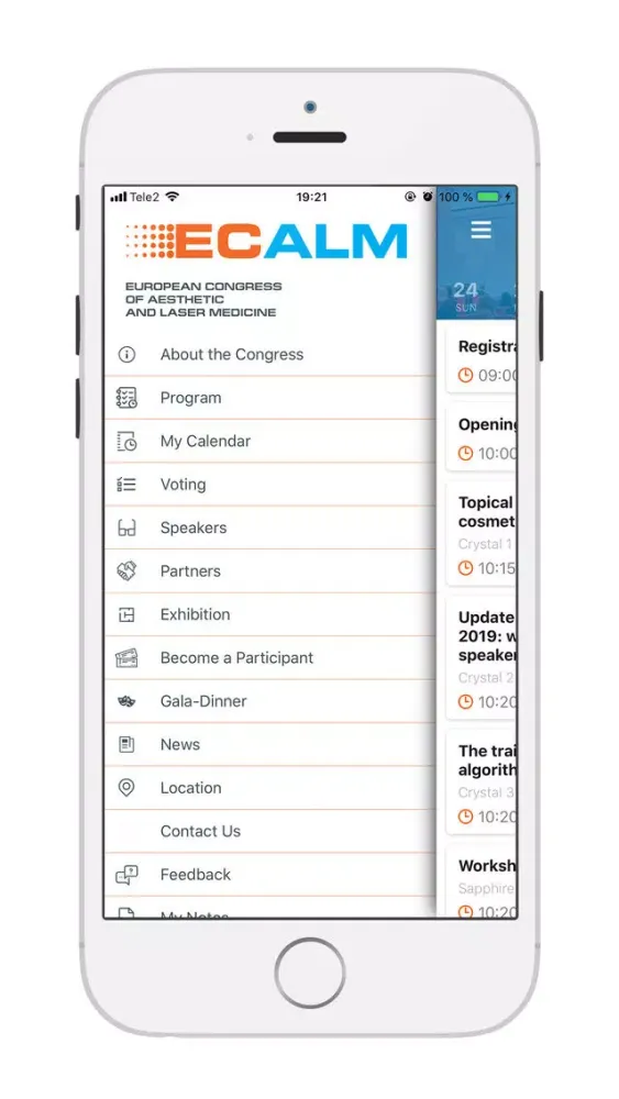 Screenshot di ECALM 2019