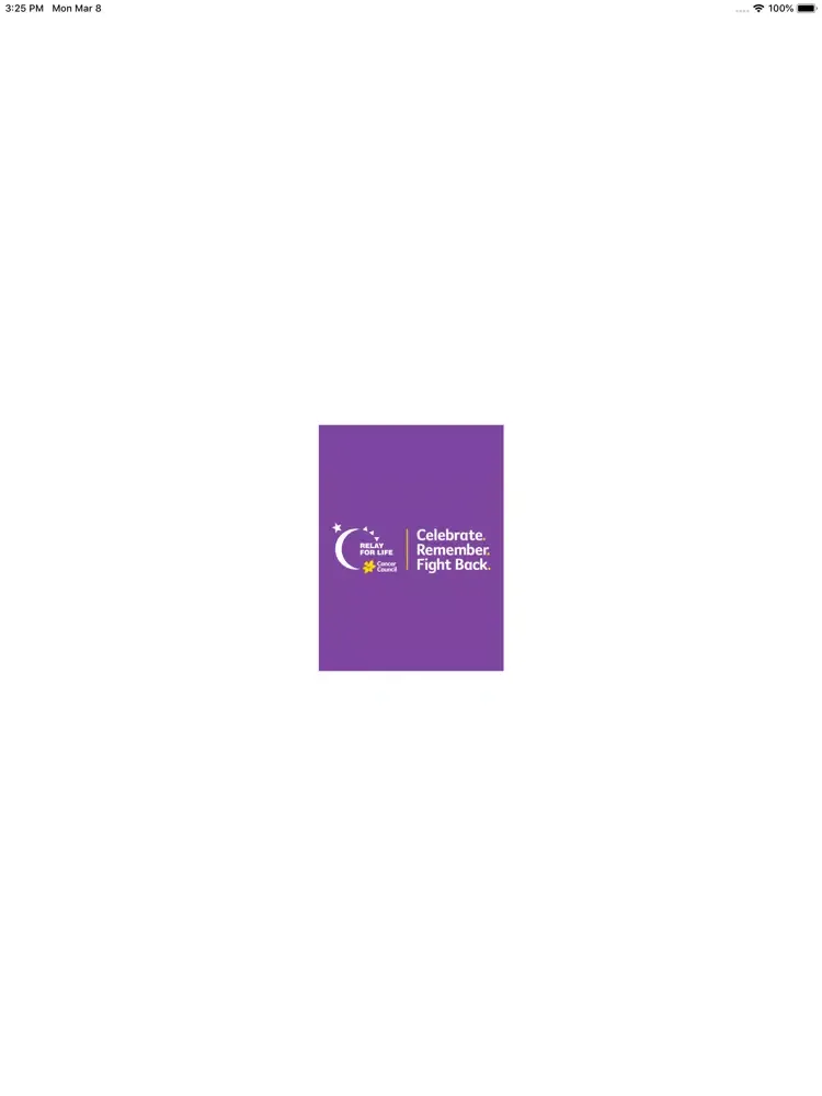 Tangkapan skrin Relay For Life Cancer Council iPad 