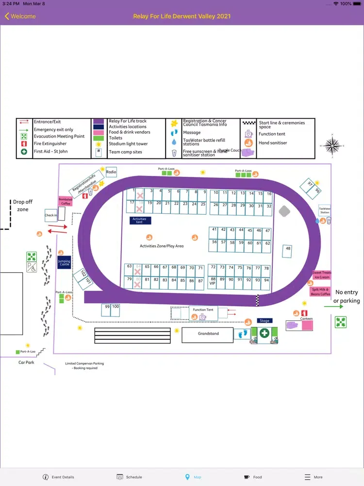 Tangkapan skrin Relay For Life Cancer Council iPad 