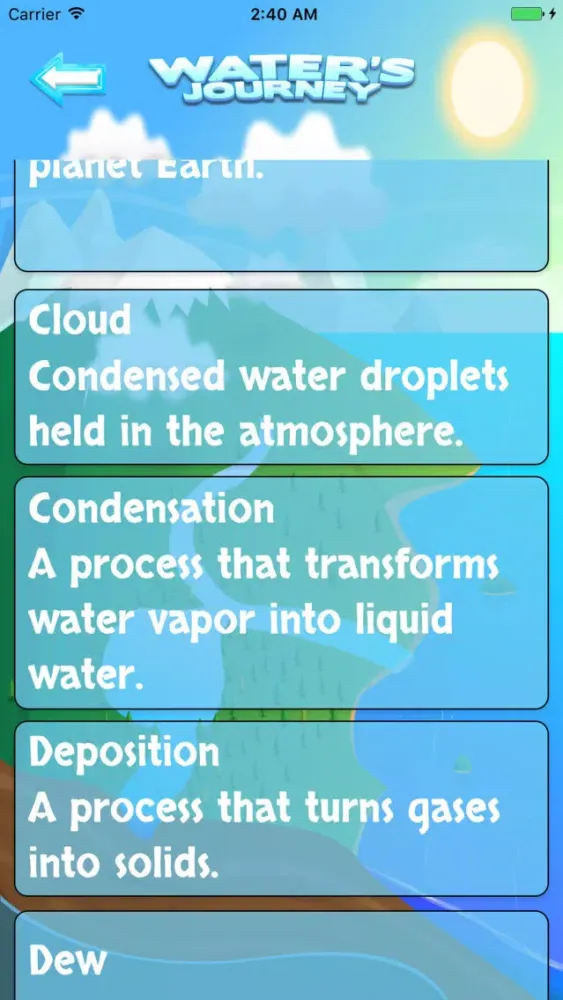 Zrzuty ekranu The Water Cycle Game Pro