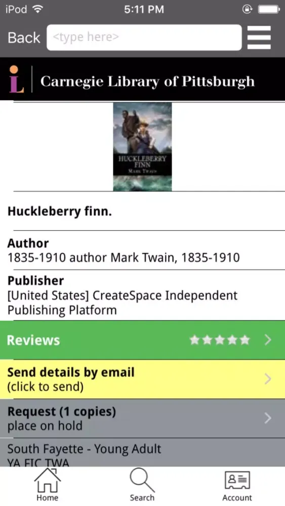 Carnegie Library of Pittsburgh Screenshots