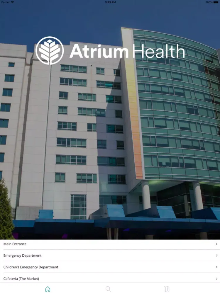 Atrium Health Directions iPad  Screenshots