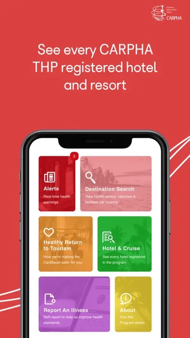 Caribbean Travelers Health App Screenshots