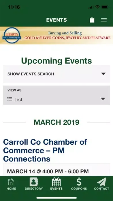 Capturas de pantalla de Carroll County Chamber App