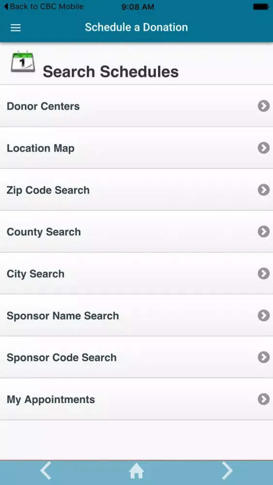 Carter BloodCare Mobile App Screenshots