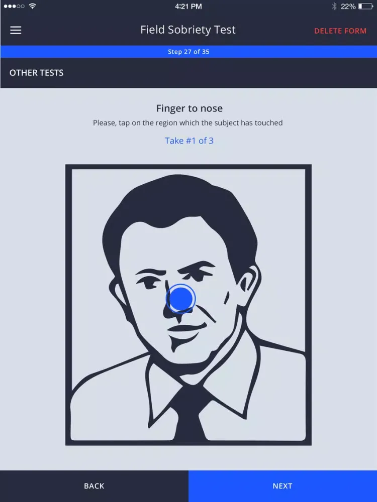 FIELD SOBRIETY TEST (FST) iPad  Screenshots