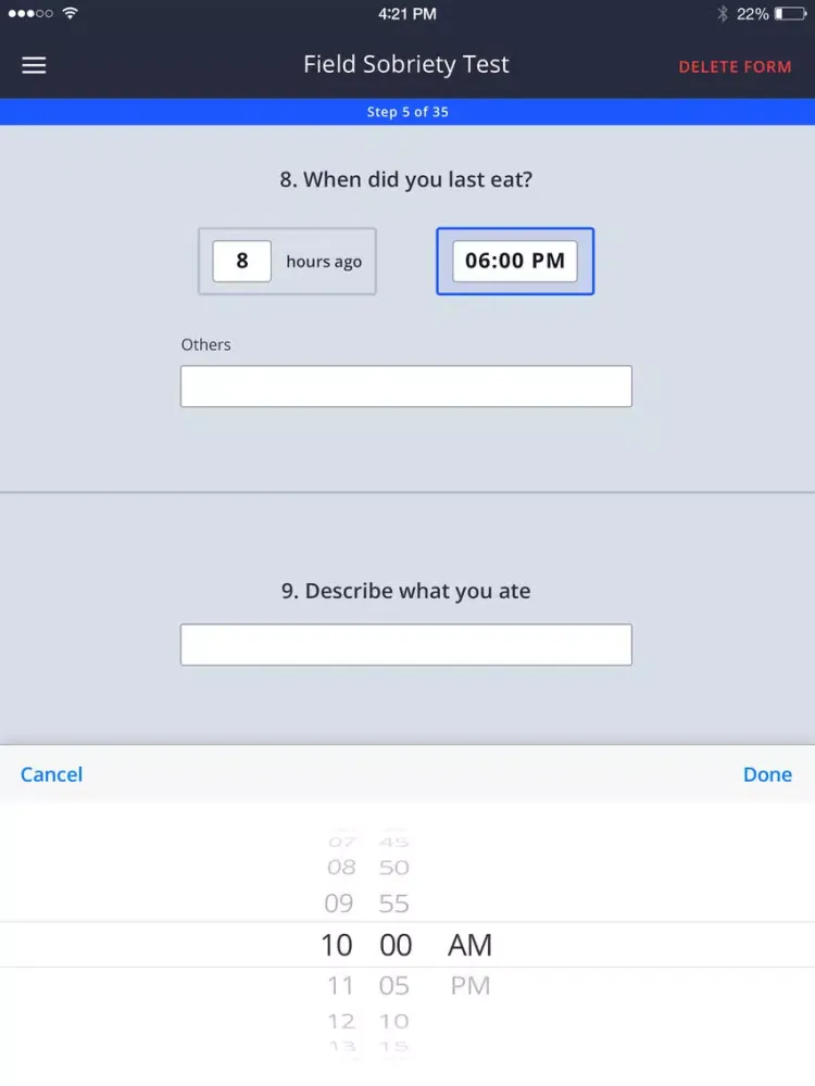 FIELD SOBRIETY TEST (FST) iPad  Screenshots