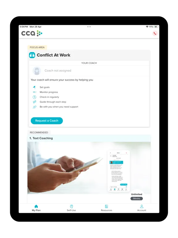CCA@YourService iPad  Screenshots