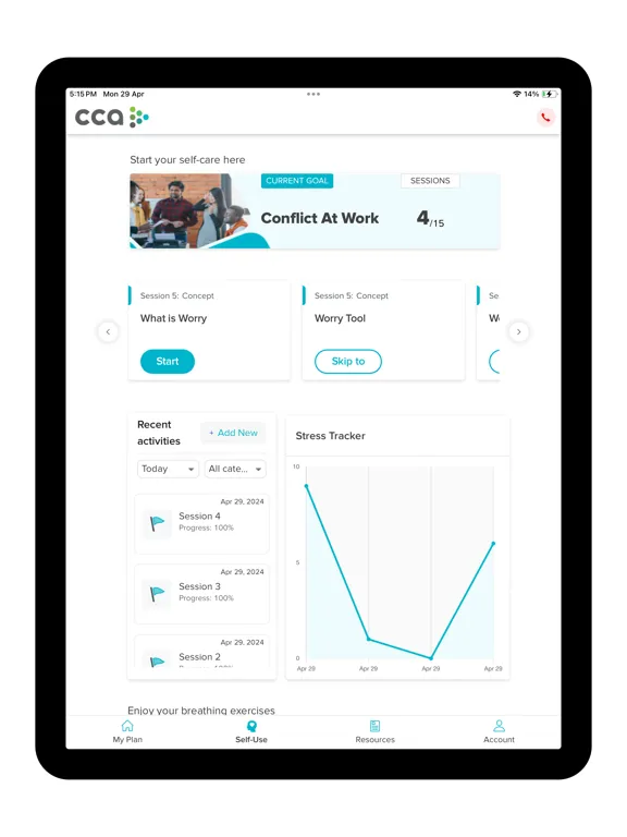 CCA@YourService iPad  Screenshots