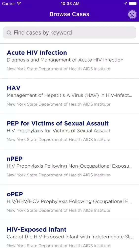CEI Virtual Patient سکرین شاٹس