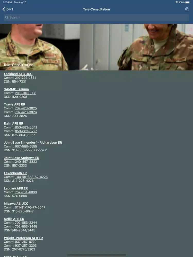 Capturas de tela do IDMT On Demand iPad 