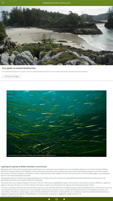 Capturas de tela do Central Coast Biodiversity