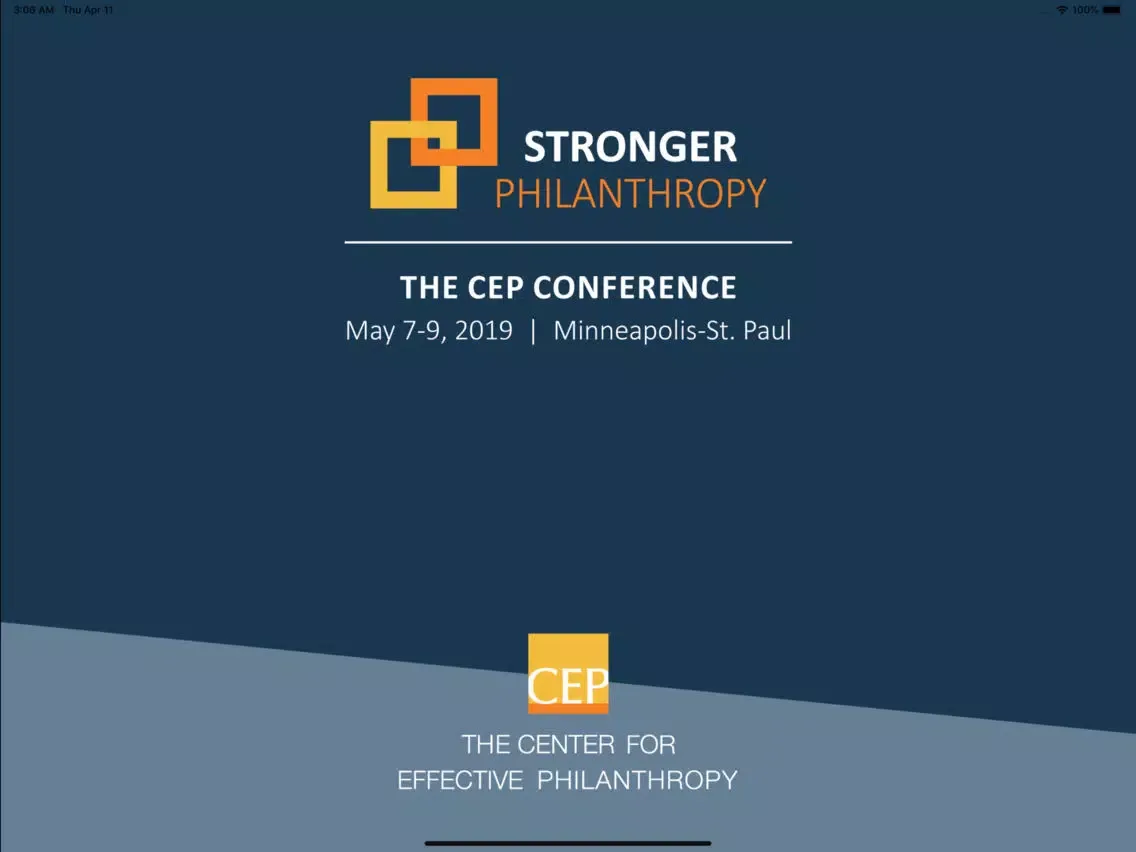 Capturas de pantalla de CEP2019: Stronger Philanthropy iPad 