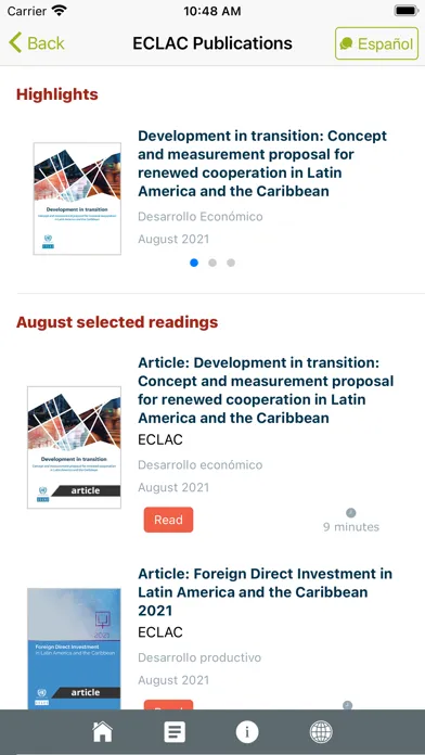 Скриншоты Publicaciones CEPAL