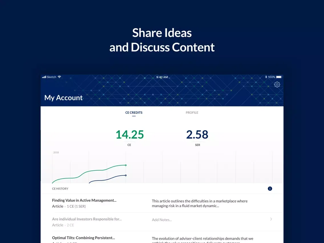 Screenshot di CFA Institute Members iPad 