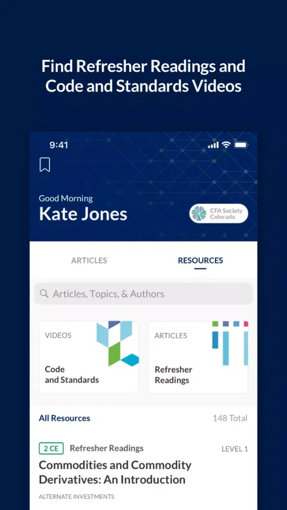 Screenshot di CFA Institute Members
