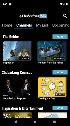Capturas de tela do Chabad.org Video