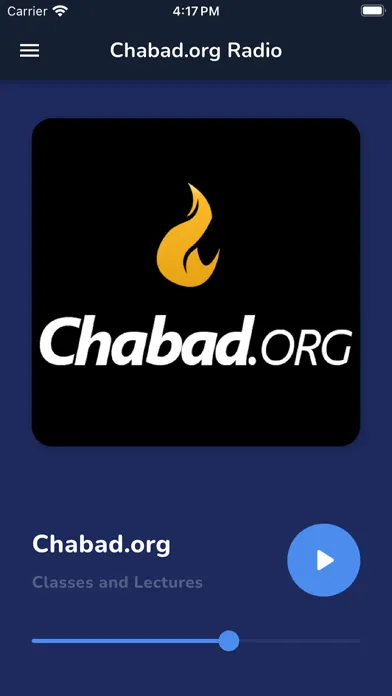 Capturas de tela do Chabad.org Radio
