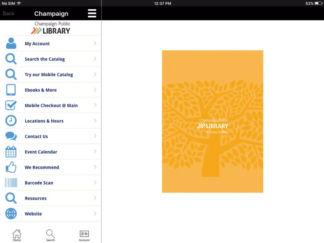 Capturas de pantalla de Champaign Public Library iPad 