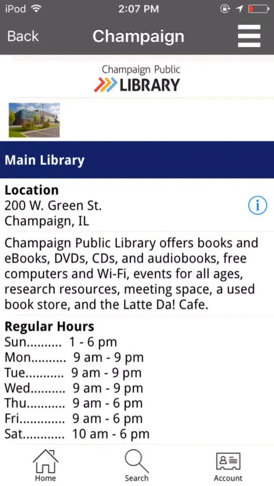 Capturas de pantalla de Champaign Public Library
