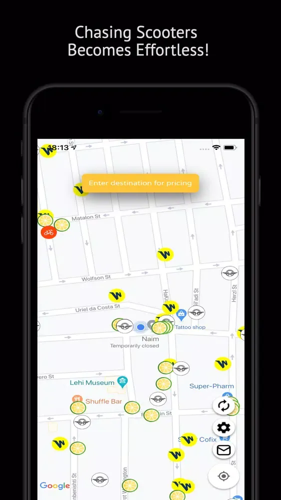 Capturas de pantalla de Chasers Electric Scooters Map