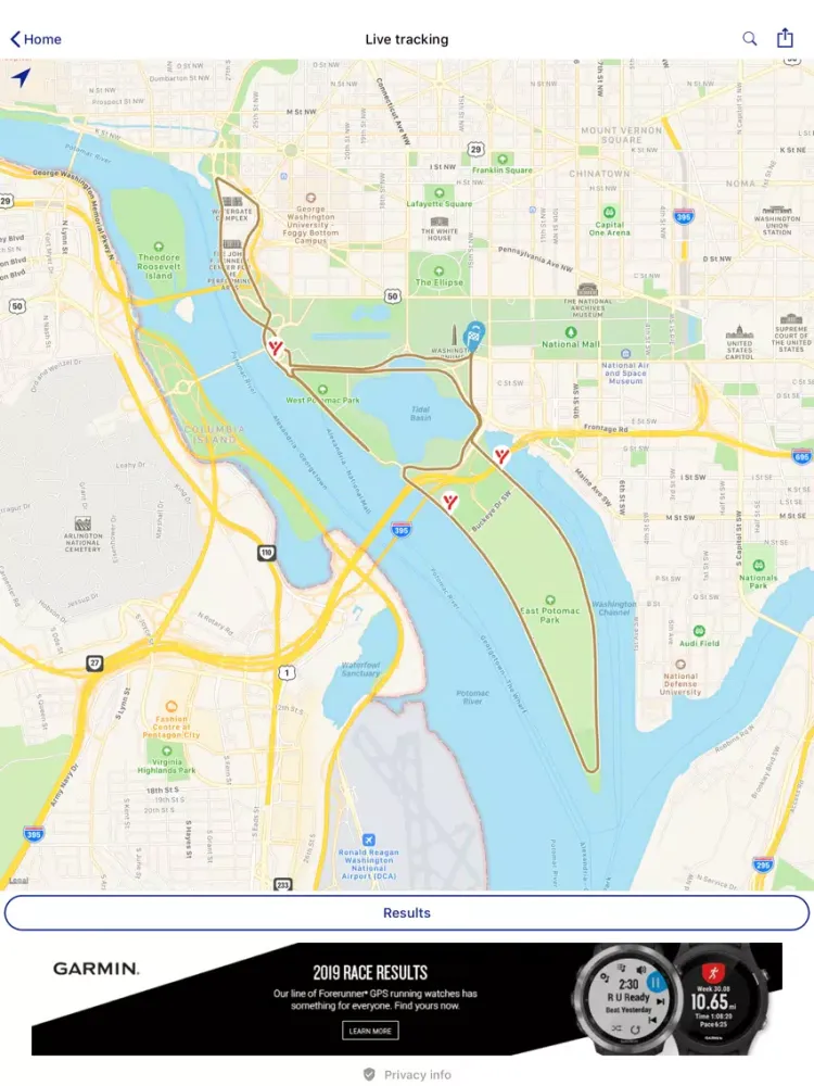 Tangkapan skrin Cherry Blossom 10 Mile Run iPad 