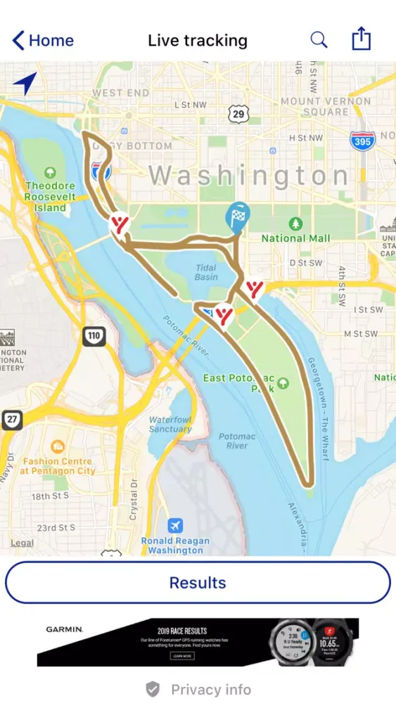 Tangkapan skrin Cherry Blossom 10 Mile Run
