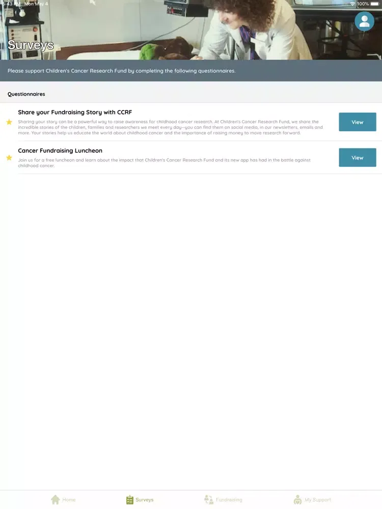 Screenshot di Childrens Cancer Research Fund iPad 