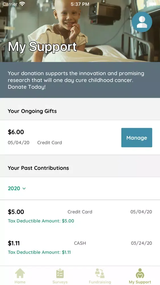 Screenshot di Childrens Cancer Research Fund