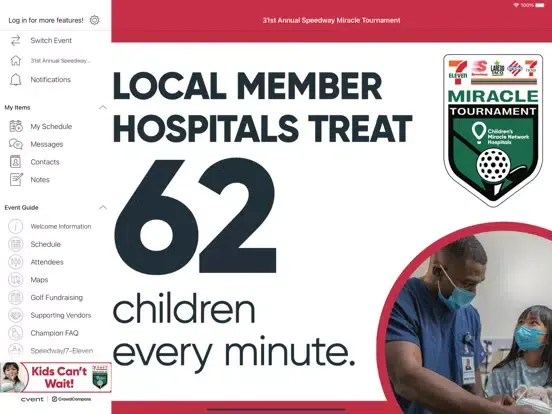 CMN Hospitals Events iPad  Screenshots