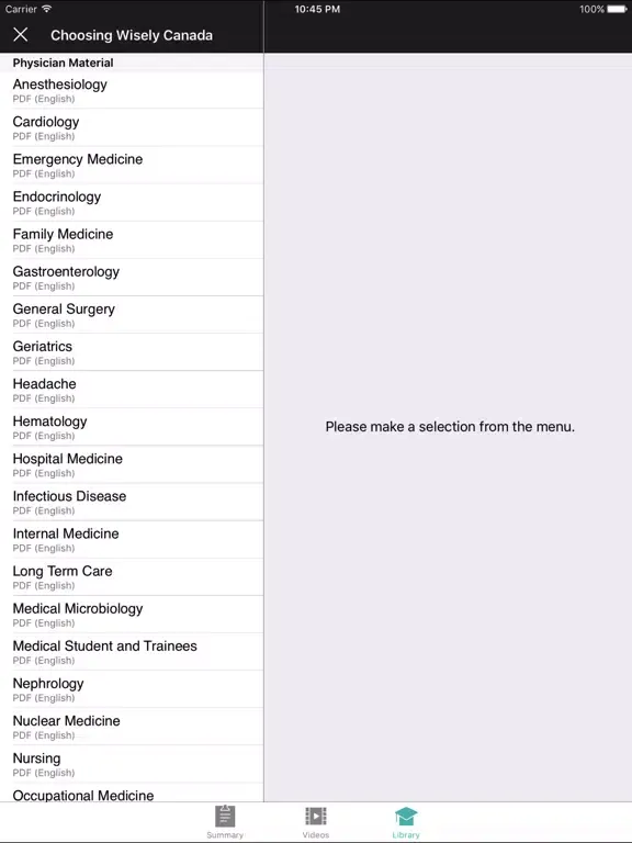 صور Choosing Wisely Canada iPad 
