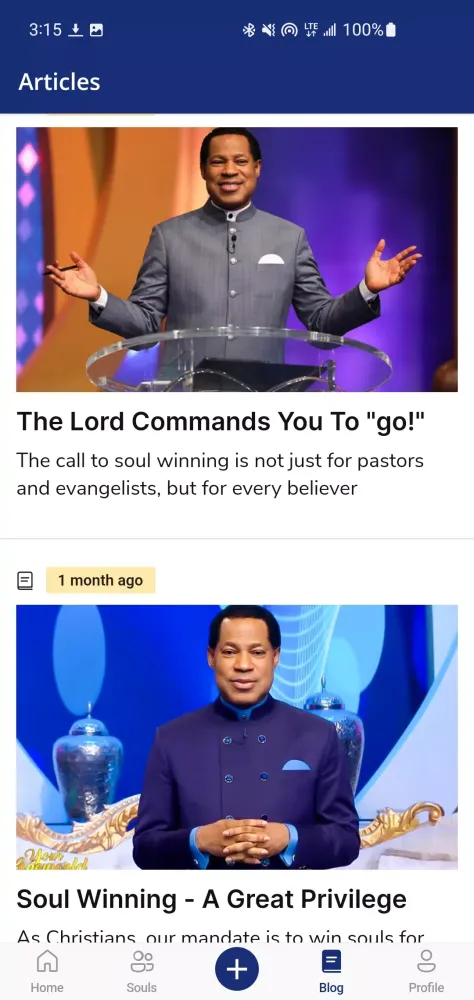 ภาพหน้าจอของ Christ Embassy SoulTracker