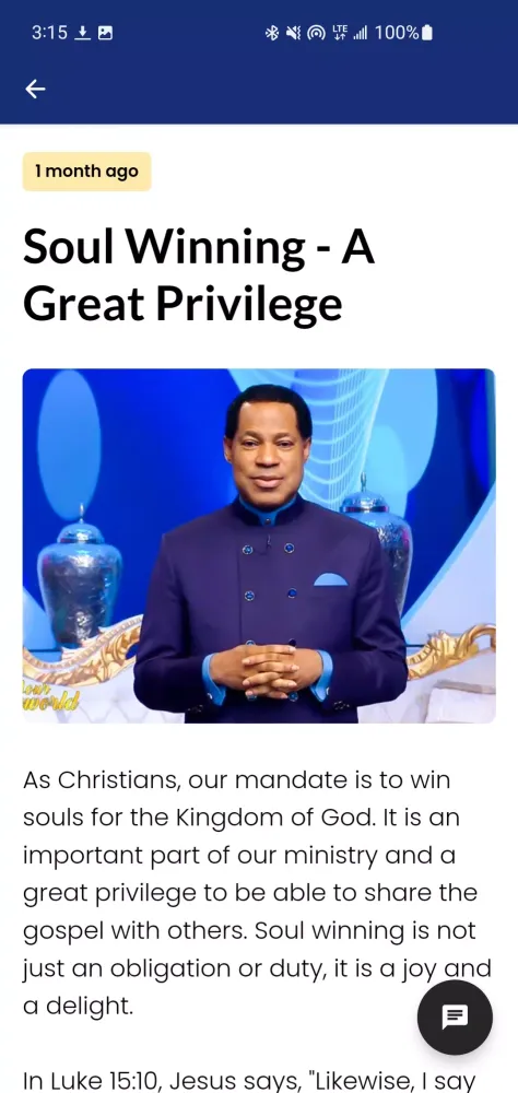 ภาพหน้าจอของ Christ Embassy SoulTracker