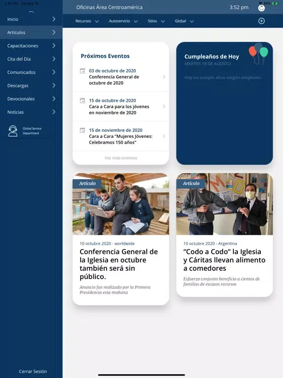 Oficinas de Área iPad  스크린샷