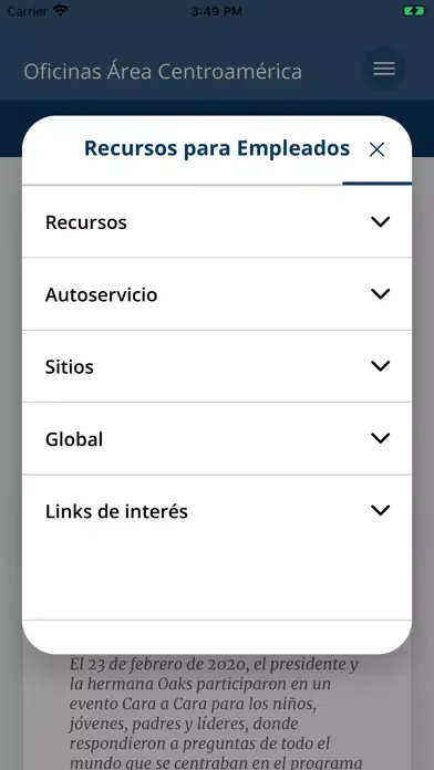 Oficinas de Área 스크린샷
