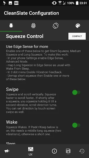 Capturas de tela do CleanSlate Kernel Config