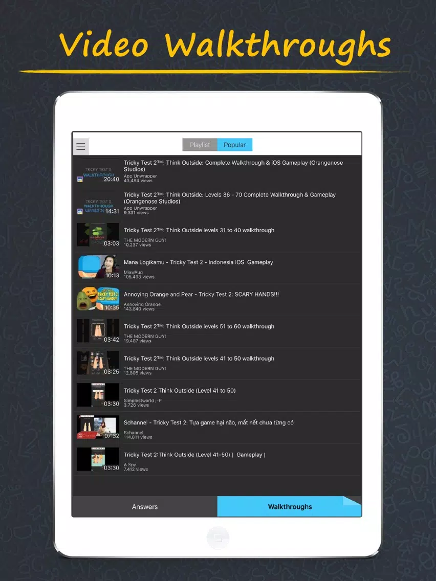 Answers & Cheats for Tricky Test 2: Think Outside iPad  Screenshots