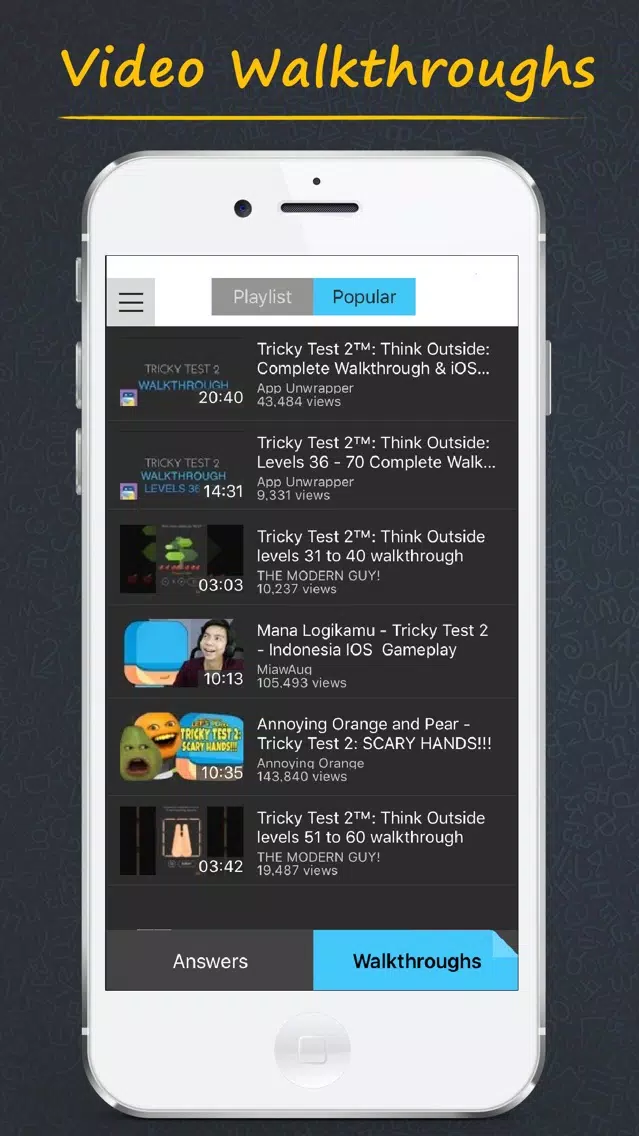 Answers & Cheats for Tricky Test 2: Think Outside Screenshots