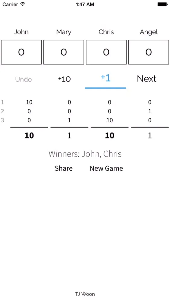 ScoreKeeper by TJ Woon Screenshots