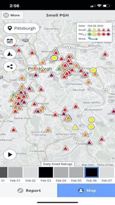 Capturas de tela do Smell Pittsburgh