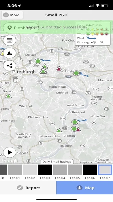 Capturas de tela do Smell Pittsburgh
