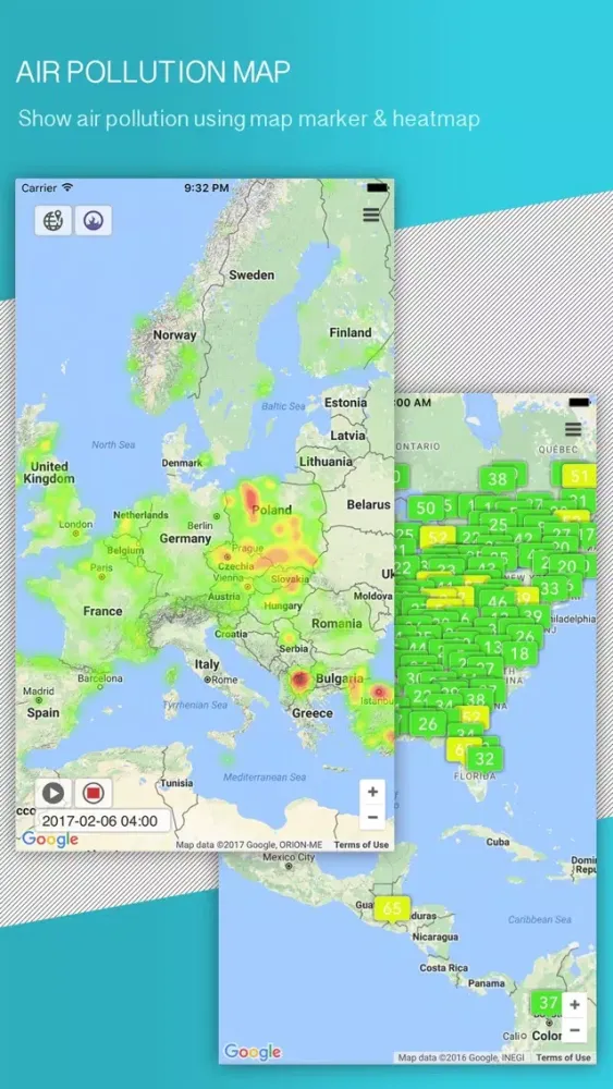 Captures d'écran de Global Air Quality - Real Time Air Quality Indices