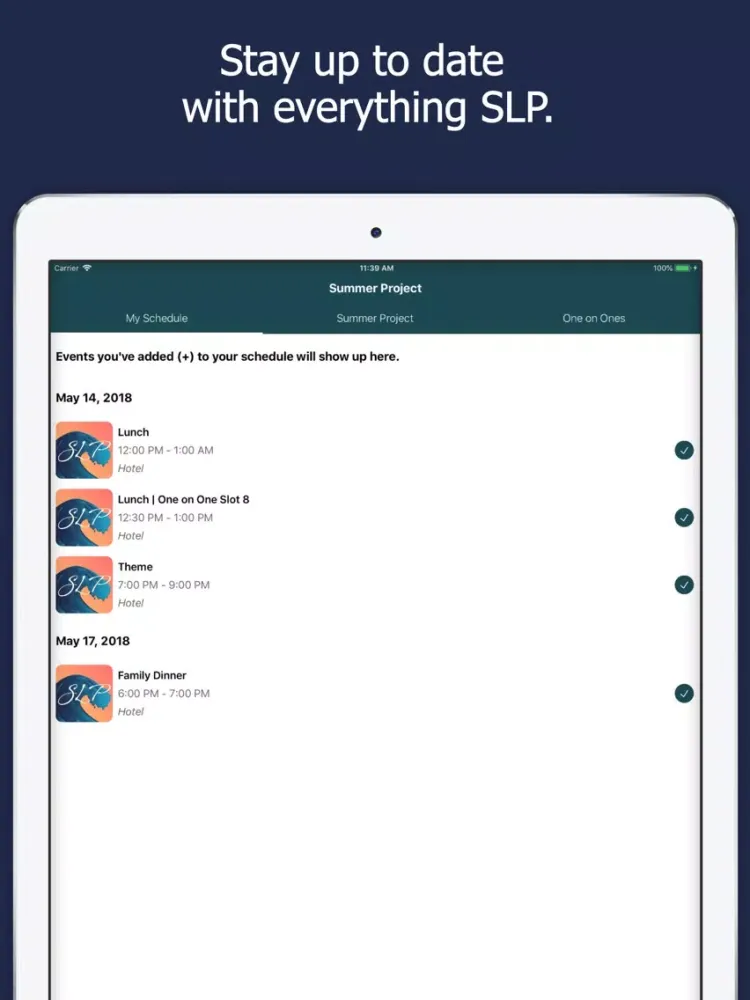 Tangkapan skrin CO Atlanta SLP App iPad 