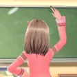 Girl Clean Blackboard