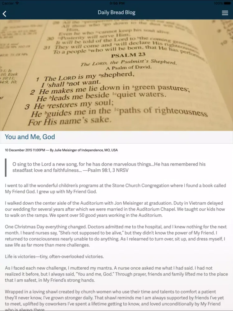 Captures d'écran de Community of Christ iPad 