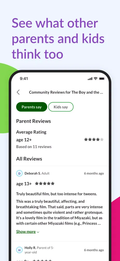 Common Sense Media Screenshots