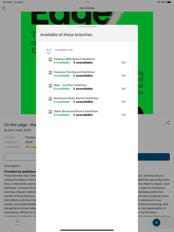Akron Library Mobile iPad 應用截圖