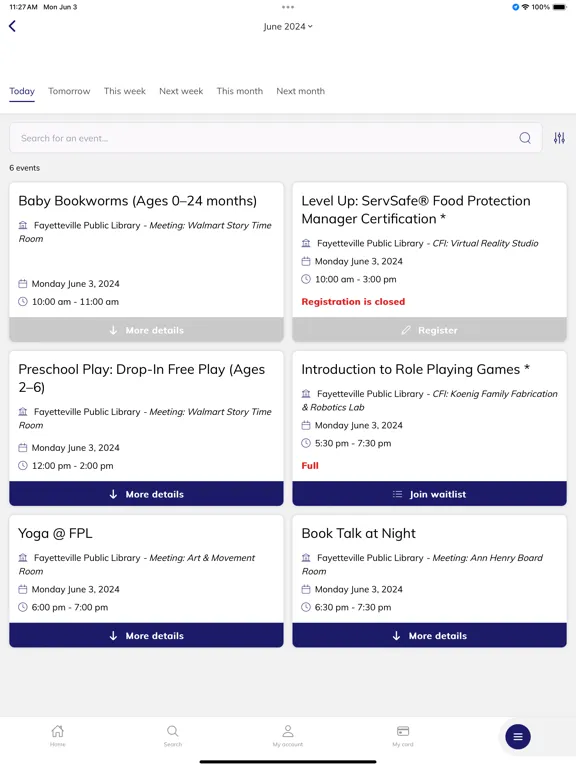 تصاویر Fayetteville Public LibraryApp iPad 