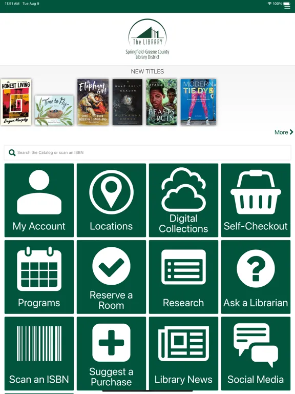Capturas de tela do Springfield-Greene Cty Library iPad 